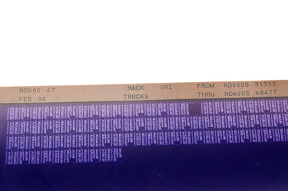Mack RD690 47 RD690S31315 - RD69046477 VRI Microfiche NOS