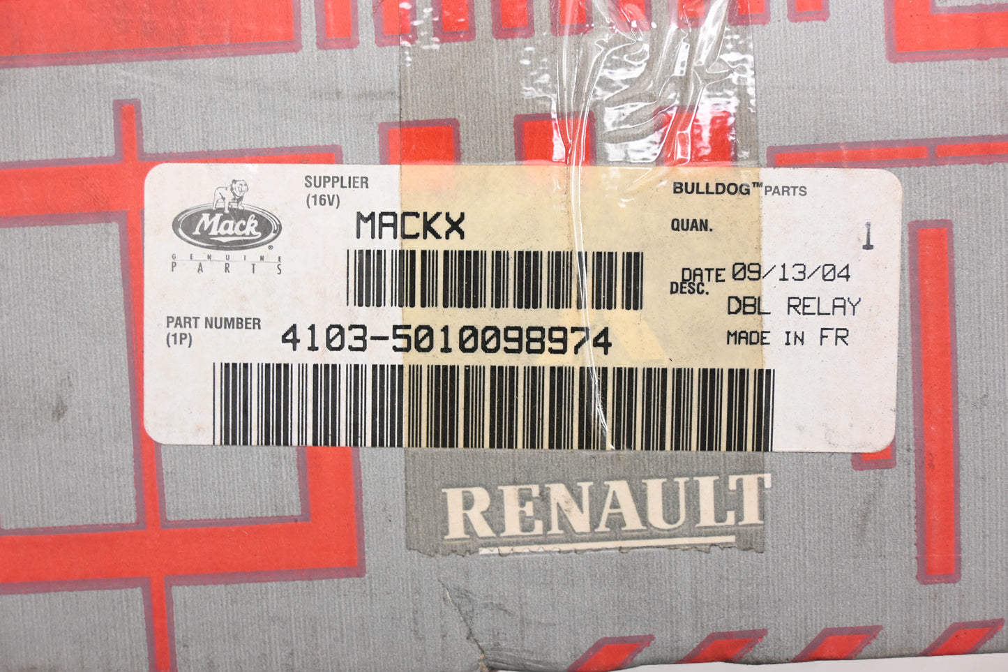 Mack 4103-5010098974, 5010098974, AC586AAX Renault Knorr Double Relay Pressure Valve NOS