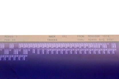 Mack RD800 1 RD800GK1013 - RD800 S/G 3037 VRI Microfiche NOS