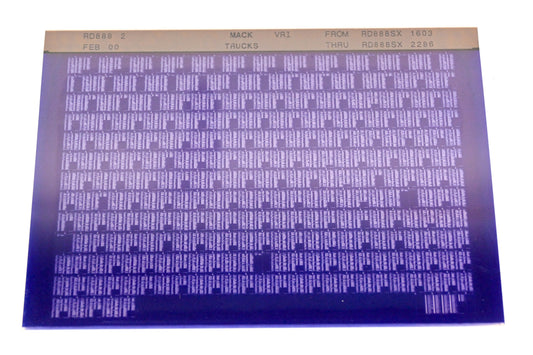 Mack RD888 2 RD888SX1603 - RD888SX2286 VRI Microfiche NOS