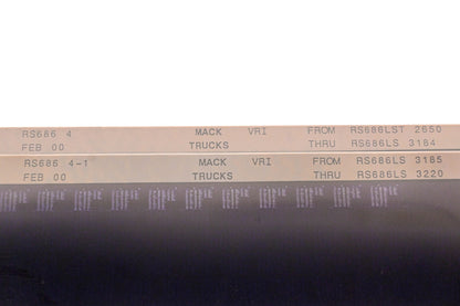 Mack RS686 4, RS686 4-1 RS686LST2650 - RS686LS3220 VRI Microfiche Lot of 2 NOS