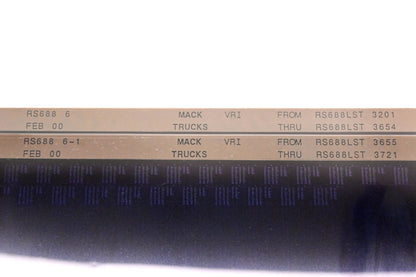 Mack RS688 6, RS688 6-1 RS688LST3201 - RS688LST3721 VRI Microfiche Lot of 2 NOS