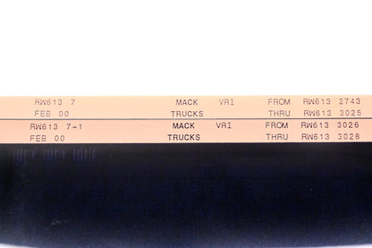 Mack RW613 7, RW613 7-1 RW6132743 - RW6133028 VRI Microfiche Lot of 2 NOS