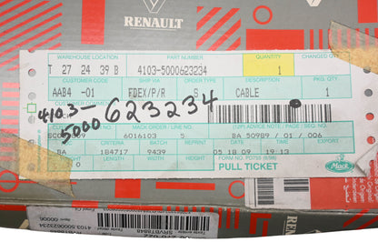 Renault 5000623234, 4103-5000623234 Renault Cable 102" NOS