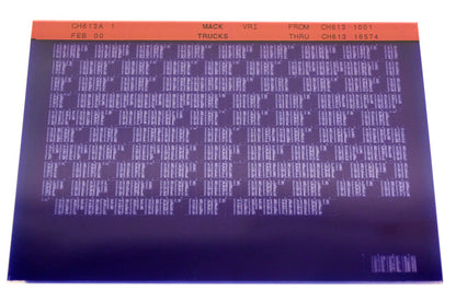 Mack CH613A 1 CH6131001 - CH61316574 VRI Microfiche NOS