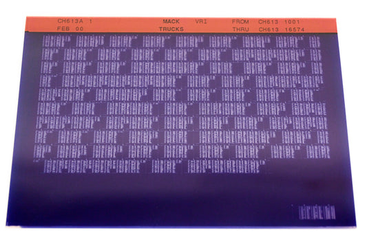 Mack CH613A 1 CH6131001 - CH61316574 VRI Microfiche NOS