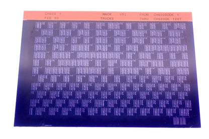 Mack CH600 1 CH600BOOK1 - CH600GK1307 VRI Microfiche NOS