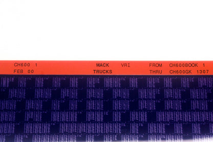 Mack CH600 1 CH600BOOK1 - CH600GK1307 VRI Microfiche NOS