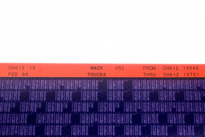 Mack CH612 13 CH61213045 - CH61213751 VRI Microfiche NOS