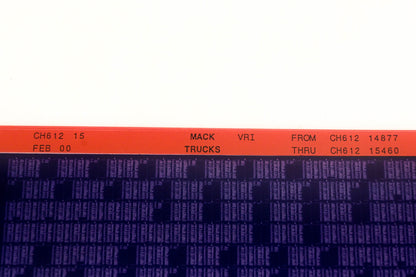 Mack CH612 15 CH61214877 - CH61215460 VRI Microfiche NOS