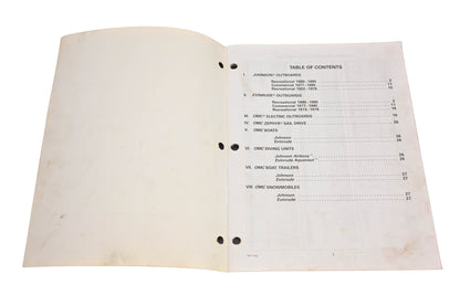 OMC 503177 1913-1995 Model Number Reference Catalog