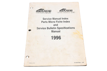Mercruiser 90-806935960 1996 Service, Microfiche & Bulletin Manual