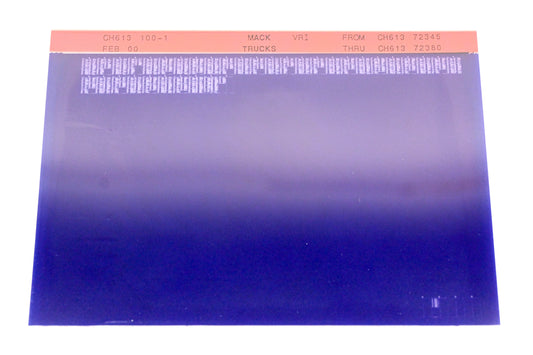 Mack CH613 100-1 CH61372345 - CH61372380 VRI Microfiche NOS