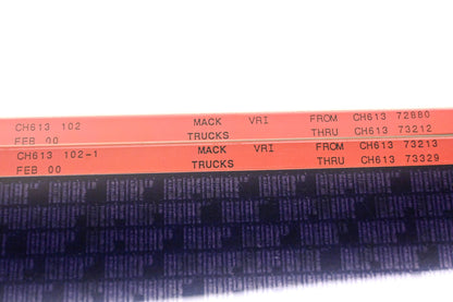 Mack CH613 102, CH613 102-1 CH61373213 - CH61373329 VRI Microfiche Lot of 2 NOS
