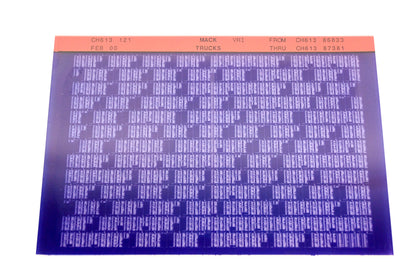 Mack CH613 121 CH61386833 - CH61387381 VRI Microfiche NOS