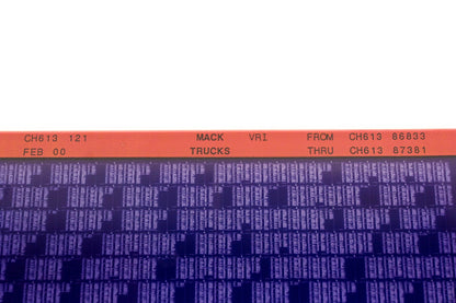 Mack CH613 121 CH61386833 - CH61387381 VRI Microfiche NOS
