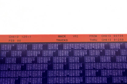 Mack CH613 126-1 CH61390736 - CH61391259 VRI Microfiche NOS