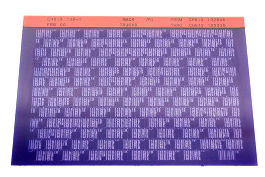 Mack CH613 139-1 CH613102846 - CH613103326 VRI Microfiche NOS