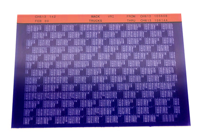 Mack CH613 142 CH613105608 - CH613106144 VRI Microfiche NOS