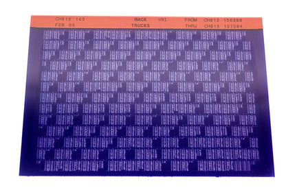 Mack CH613 143 CH613106389 - CH613107084 VRI Microfiche NOS