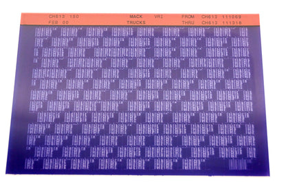 Mack CH613 150 CH613111069 - CH613111318 VRI Microfiche NOS