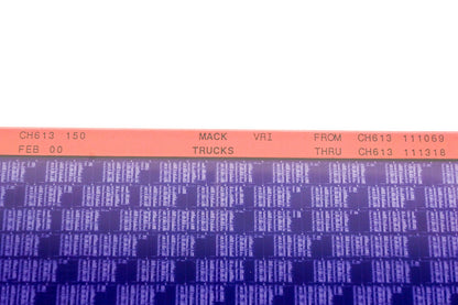 Mack CH613 150 CH613111069 - CH613111318 VRI Microfiche NOS