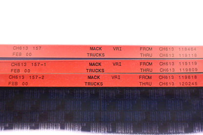 Mack CH613 157, CH613 157-1, CH613 157-2 CH613118464 - CH613120245 VRI Microfiche Lot of 3 NOS