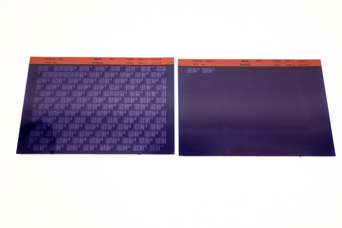 Mack CH613 162, CH613-162-1 CH61312532 - CH613125642 VRI Microfiche Lot of 2 NOS