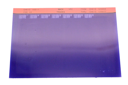 Mack CH613 163-1 CH613125864 - CH613125877 VRI Microfiche NOS