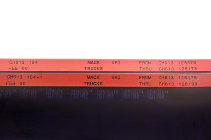 Mack CH613 164, CH613 164-1 CH613125879 - CH613126190 VRI Microfiche Lot of 2 NOS
