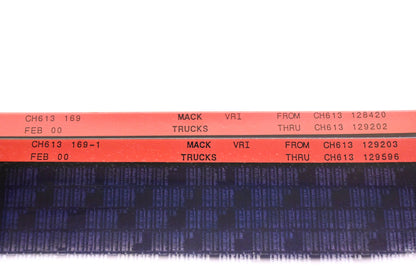 Mack CH613 169, CH613 169-1 CH613128420 - CH613129596 VRI Microfiche Lot of 2 NOS
