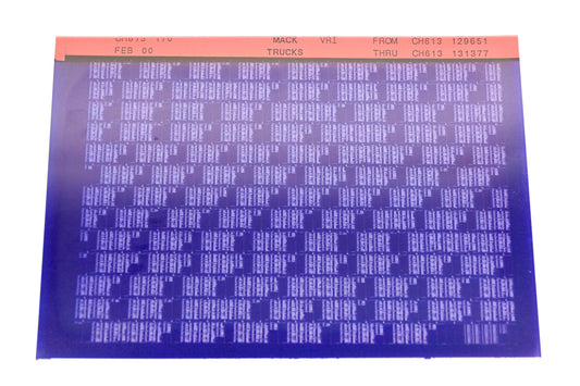 Mack CH613 170 CH613129651 - CH613131377 VRI Microfiche NOS