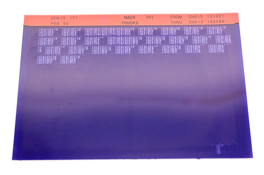 Mack CH613 171 CH613131421 - CH613132269 VRI Microfiche NOS