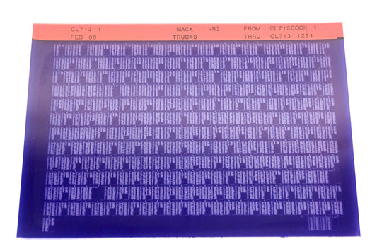 Mack CL713 1 CL713BOOK1 - CL7131221 VRI Microfiche NOS