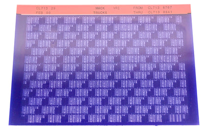 Mack CL713 28 CL7138767 - CL7138941 VRI Microfiche NOS