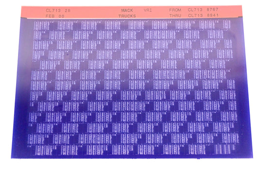 Mack CL713 28 CL7138767 - CL7138941 VRI Microfiche NOS