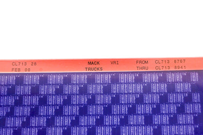 Mack CL713 28 CL7138767 - CL7138941 VRI Microfiche NOS