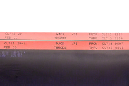 Mack CL713 29, CL713 29-1 CL7139221 - CL7139598 VRI Microfiche Lot of 2 NOS