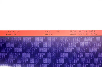 Mack CL713 32 CL71310001 - CL71310200 VRI Microfiche NOS