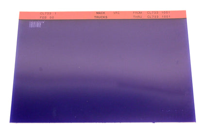 Mack CL733 1 CL7331001 VRI Microfiche NOS