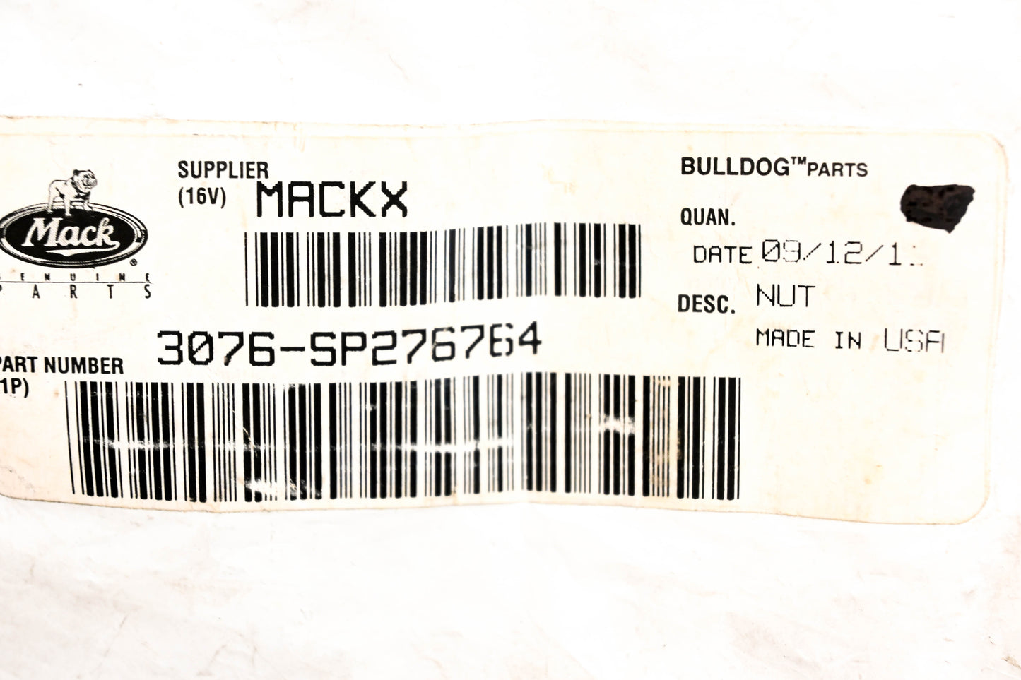 Mack 3076-SP276764 Nut NOS