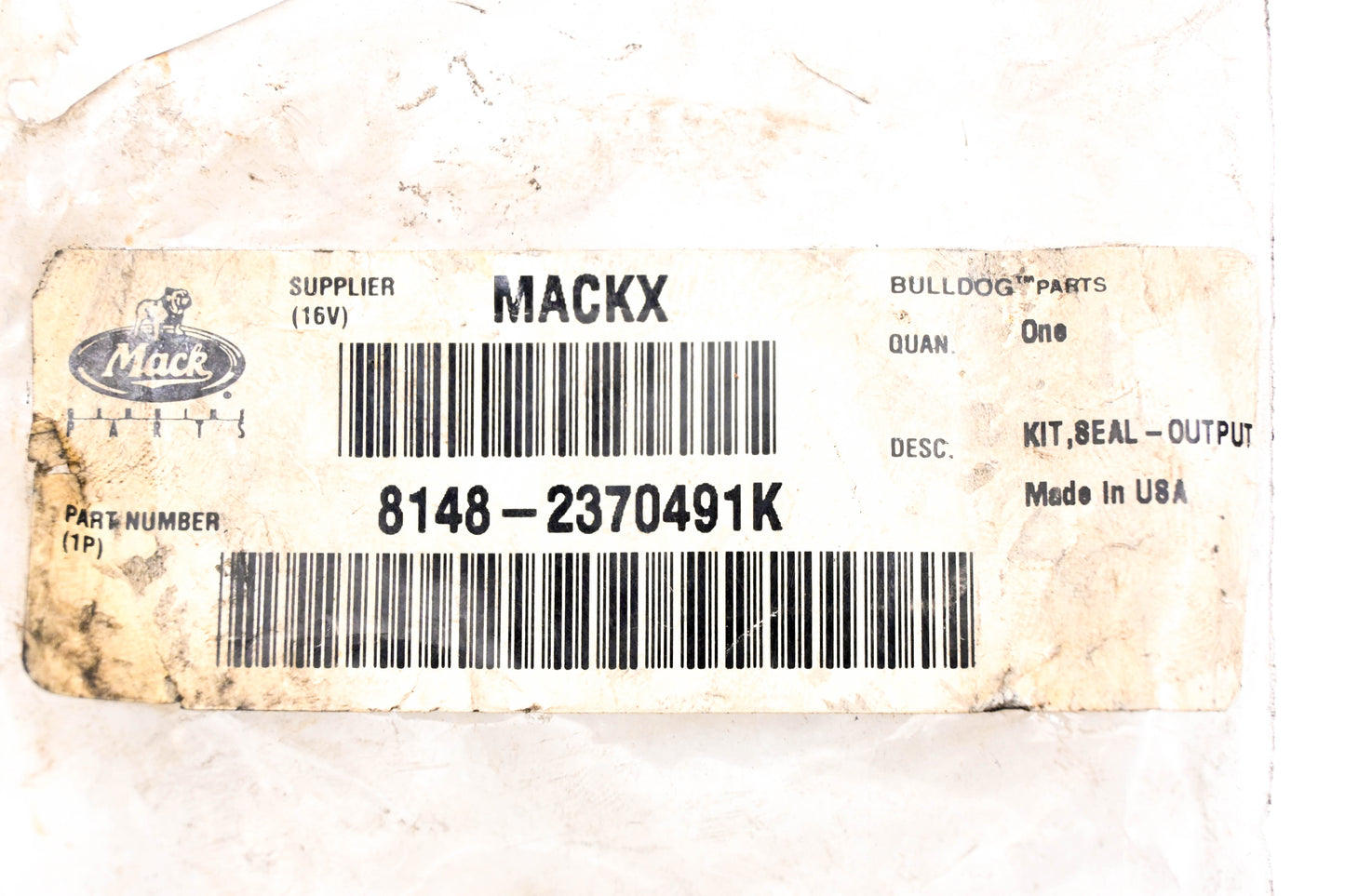 Mack 8148-2370491K Output Seal NOS
