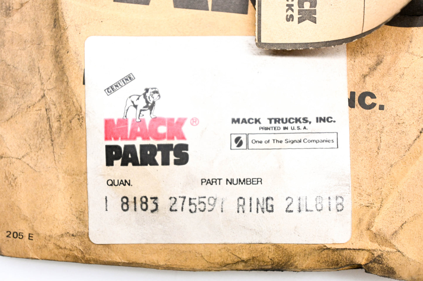 Mack 8183-275591 Ring Seal NOS