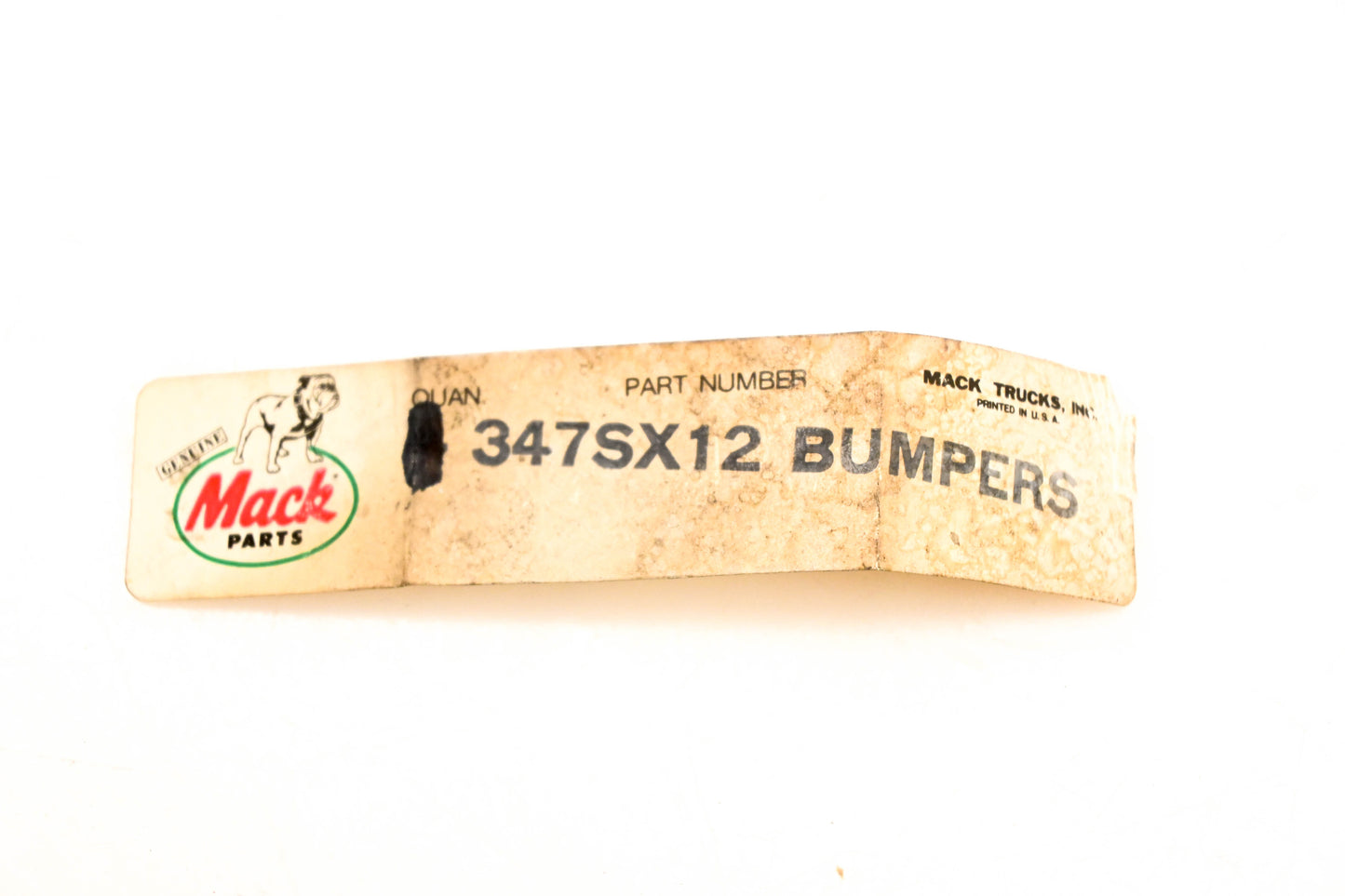 Mack 347SX12 Hood Bumpers Qty 2 NOS