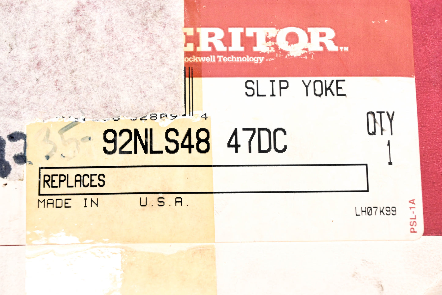 Mack 92NLS4847DC, 8235-92NLS4847DC Meritor Slip Yoke NOS