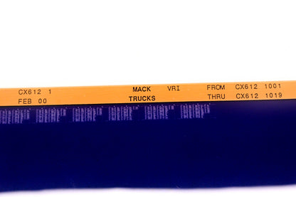 Mack CX612 1 CX6121001 - CX6121019 VRI Microfiche NOS