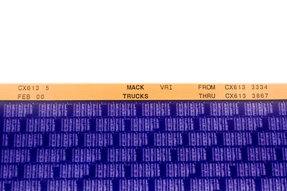 Mack CX613 5 CX6133334 - CX6133867 VRI Microfiche NOS