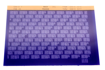 Mack CX613 7 CX6134310 - CX6135377 VRI Microfiche NOS