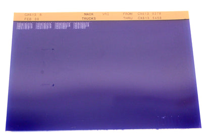 Mack CX613 8 CX6135378 - CX6135458 VRI Microfiche NOS