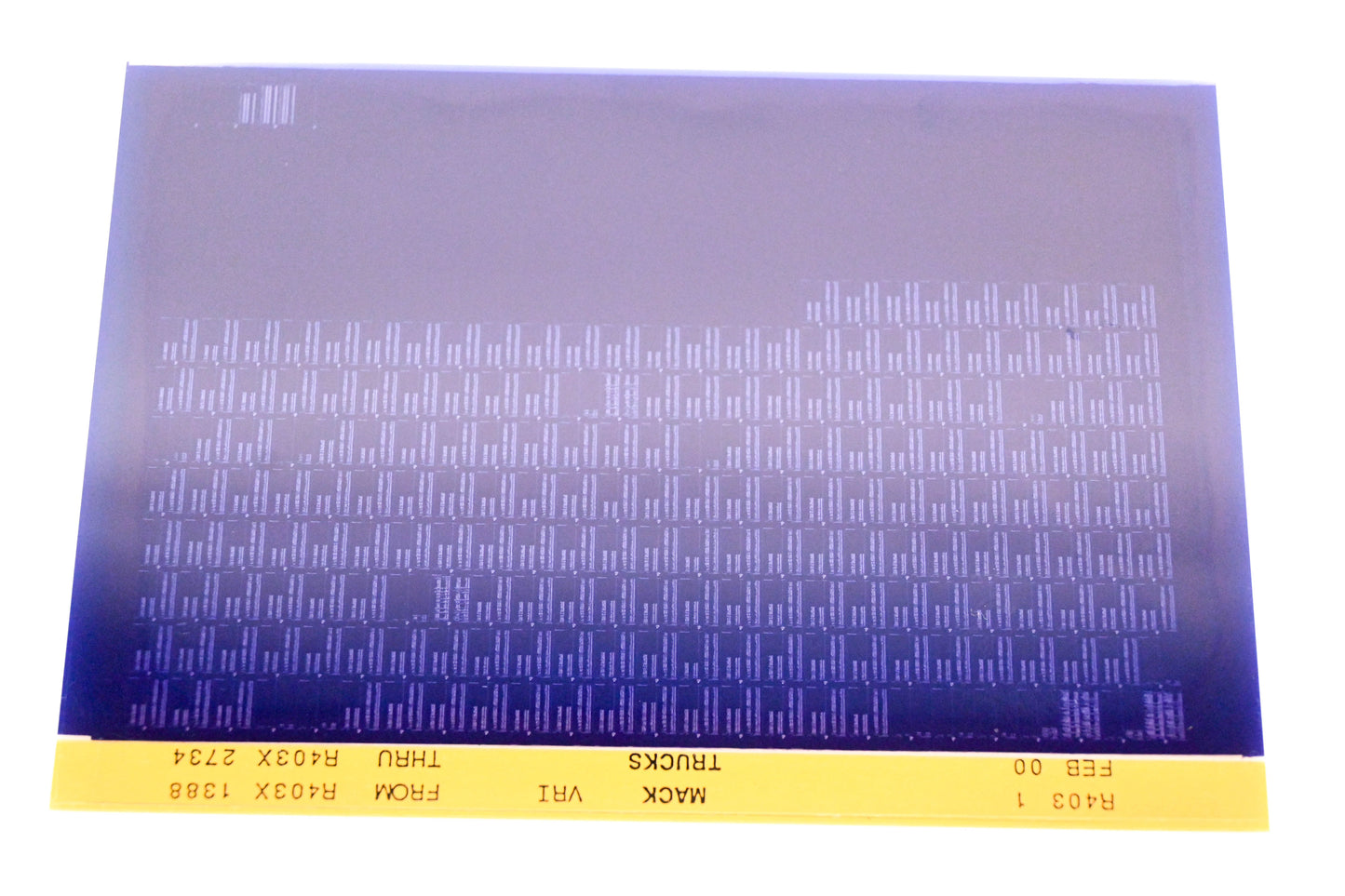 Mack R403 1 R403X1388 - R403X2734 VRI Microfiche NOS